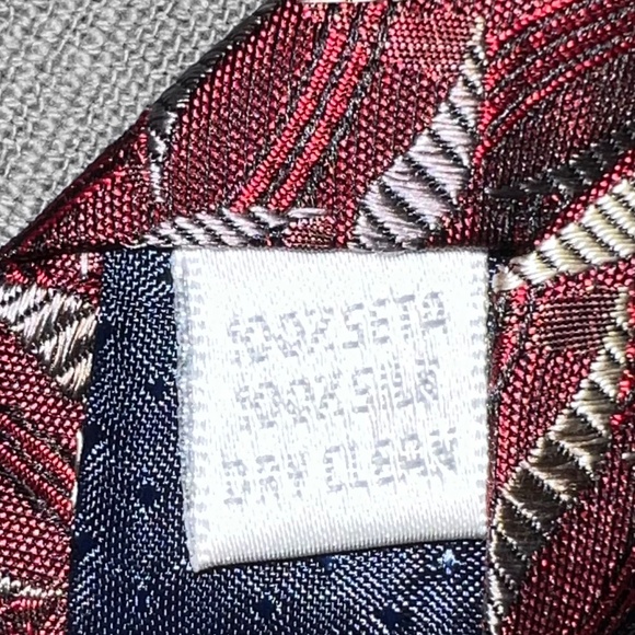 Lamberti Maroon & Cream Abstract Tie - Picture 5 of 6